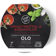 OLO Creative Kitchen tomaattikeittoa ja basilikaöljyä 300g