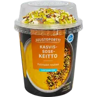 Juustoportti Pehmeän Rouhea Kasvissosekeitto 340g laktoositon gluteeniton