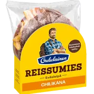 Oululainen Reissumies Eväsleipä Chilikana 135g, täytetty täysjyväruisleipä kana-pekoni-chili