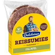 Oululainen Reissumies Eväsleipä Falafel 170g, täytetty täysjyväruisleipä falafel-coleslaw-chilimajoneesi