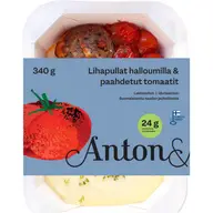 Anton&Anton Lihapullat halloumilla & paahdetut tomaatit 340g