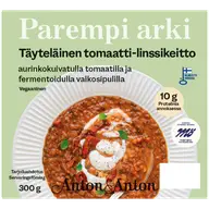 Anton&Anton Täyteläinen tomaatti-linssikeitto 300g