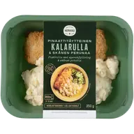 Herkku Classics Pinaattitäytteinen kalarulla & Skånen perunaa 350g