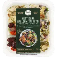 Herkku Yrttikana-halloumisalaatti kreikkalaisittain 220g