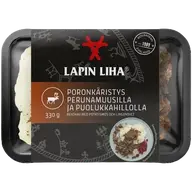 Lapin Liha Valmiiksi kypsennetty poronkäristys perunamuusilla ja puolukkahillolla 330g