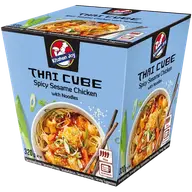 Kitchen Joy Thai-Cube Spicy Sesame -kanaa ja nuudeleita pakasteateria 320g